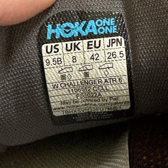 Hoka One One Challenger ATR 6 Castlerock Camellia 9.5B Running Shoes EUC - Picture 9 of 9